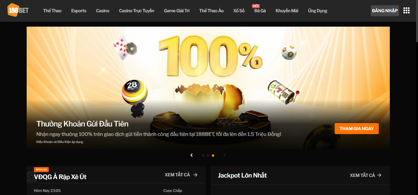188BET – Nhà cái tặng tiền không cần nạp